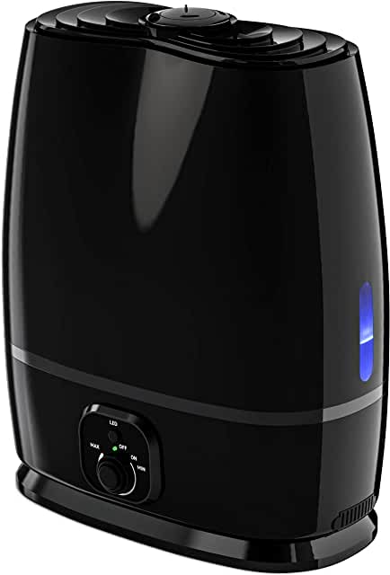 Photo 1 of Everlasting Comfort Cool Mist Humidifier for Bedroom (6L) - Filterless, Quiet, Ultrasonic - Large Room Home Air Diffuser with Essential Oil Tray (Black)