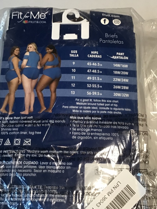 Photo 2 of Fruit of the Loom Women's Underwear Beyondsoft Panties- 6 Pack- Size 13
