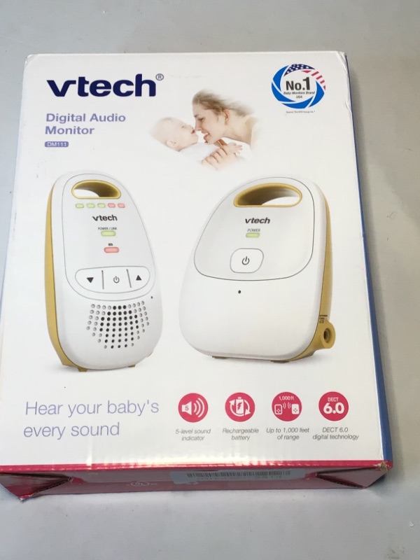 Photo 2 of VTech Upgraded Audio Baby Monitor with 1 Up-Graded Parent Unit with Rechargeable Battery with Best-in-Class Long Range, Privacy Guaranteed DECT 6 Transmissions, Cystal-Clear Sound, Yellow