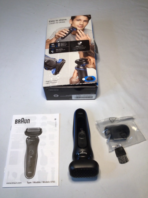 Photo 3 of Braun Electric Razor for Men, Series 5 5018s Electric Foil Shaver with Precision Beard Trimmer, Rechargeable, Wet & Dry with EasyClean