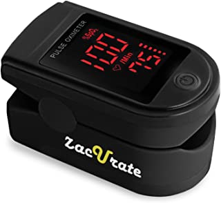 Photo 1 of Zacurate Pro Series 500DL Fingertip Pulse Oximeter Blood Oxygen Saturation Monitor with Silicon Cover, Batteries and Lanyard (Royal Black)