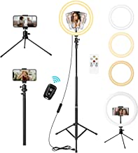 Photo 1 of 12” Ring Light with Stand and Phone Holder, Dimmable LED Ring Light for Phone, Selfie Circle Light with Wireless Remote Shutter for YouTube/TikTok/Makeup/Live Stream/Photography