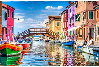 Photo 2 of 2 Jigsaw Puzzles- Gesonlinka Puzzles for Adults 1000 Piece, Colorful Burano Island Water City 1000 Piece Puzzles for Adults, 27.5?×19.6? Jigsaw Puzzles 1000 Pieces for Adults (Burano Island) Jigsaw Puzzle, 27.5 x19.7 inch, 1000 Piece Jigsaw Puzzle for Adu
