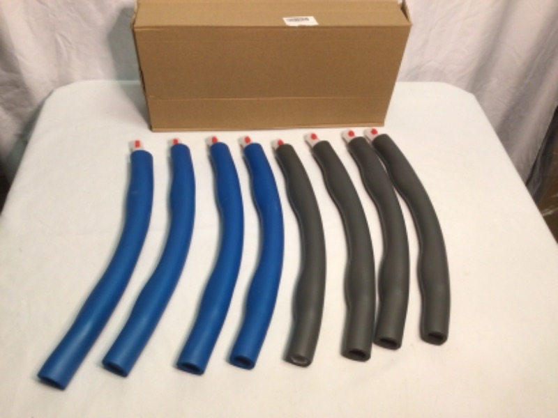 Photo 1 of Exercise Hoop for Adults, Weighted Fitness Hoop for Exercise-2lb, 8 Section Detachable Design-Professional Soft Workout Hoop(Blue-Gray)
