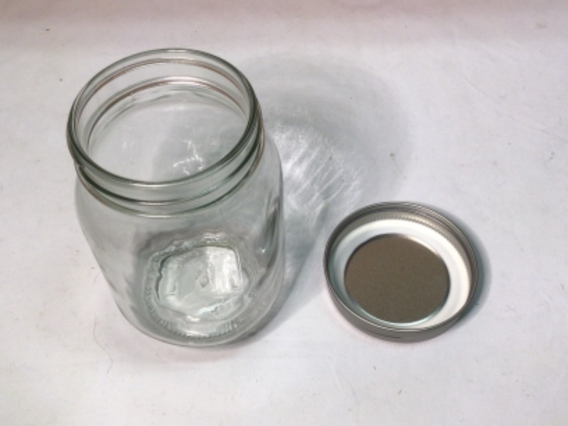 Photo 2 of 12 Pack- 16 oz Mason Jars with Silver Screw Top Lids