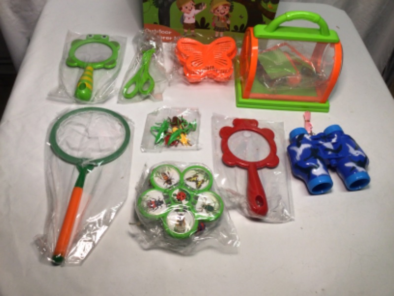 Photo 2 of Outdoor Explorer Kit. Bug Catcher Kit for Kids Nature Exploration Outdoor Adventure Camping Kit & Bug Catcher Kit with Drawstring Bag, Binoculars, , Butterfly Net, Educational Nature Exploration Toys