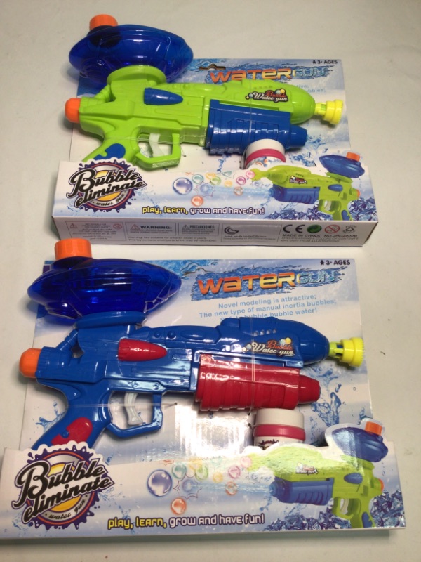 Photo 1 of 2 Pack Water Gun with Inertia Bubble feature