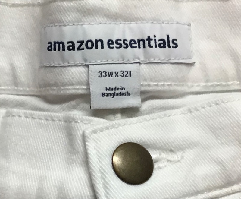 Photo 2 of Amazon Essentials White Denim Jeans- Size 33W x 32L