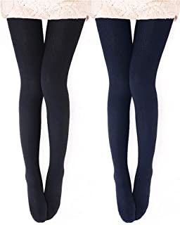 Photo 1 of Vero Monte Woman's Footed Tight-2 Pair- One Pair Black One Pair Navy Blue