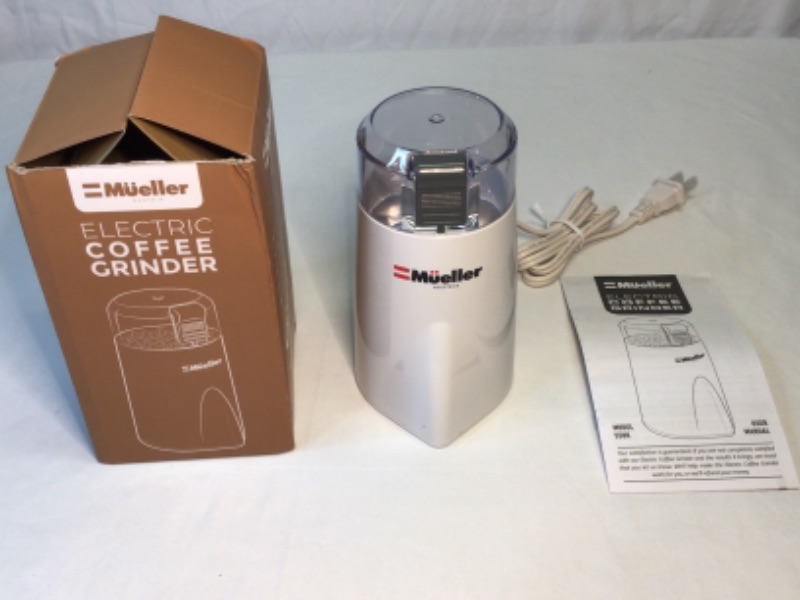 Photo 2 of Mueller Austria HyperGrind Precision Electric Spice/Coffee Grinder Mill with Large Grinding Capacity and HD Motor also for Spices, Herbs, Nuts, Grains, White