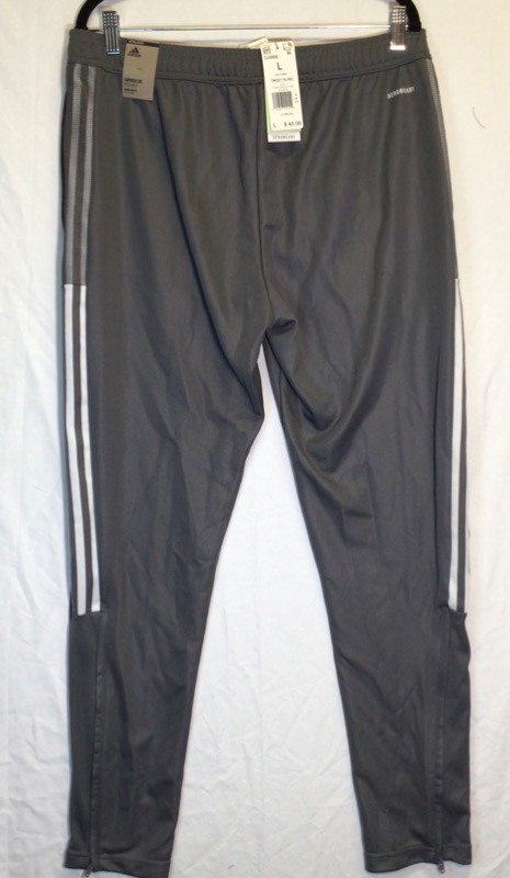Photo 2 of Adidas Tapered Leg Regular Fit Standard Length Soccer Sweatpants-Color Gray- Size Men's Large