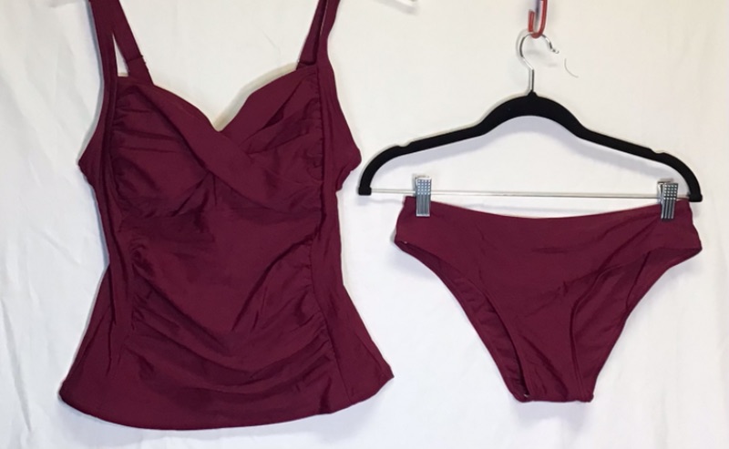 Photo 1 of Women's Two Piece Swimsuit- Burgundy- Size Medium