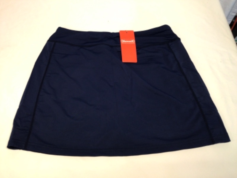 Photo 2 of Blevonh Women's Tennis Skort Active Pleated Skirts with Pocket for Running Golf-Color Navy Blue-Size Medium