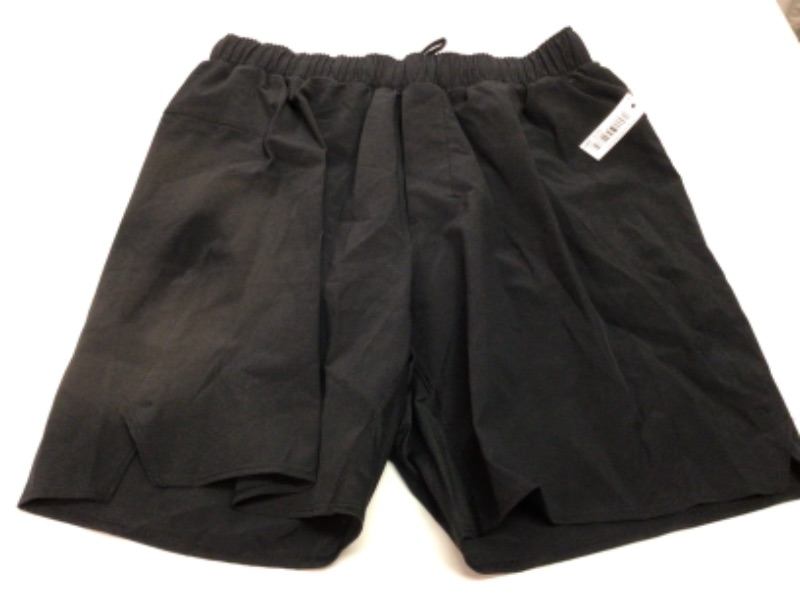 Photo 2 of Peak Velocity Men's All Terrain 7" Short with Elastic Waistband-Black- Size Medium