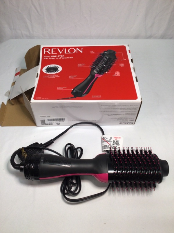 Photo 3 of REVLON One-Step Hair Dryer And Volumizer Hot Air Brush, Black,