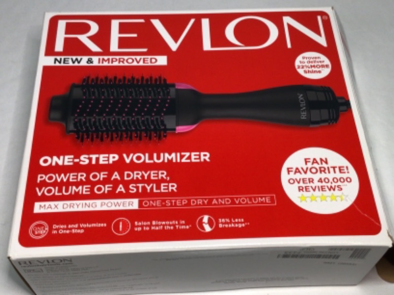 Photo 2 of REVLON One-Step Hair Dryer And Volumizer Hot Air Brush, Black,