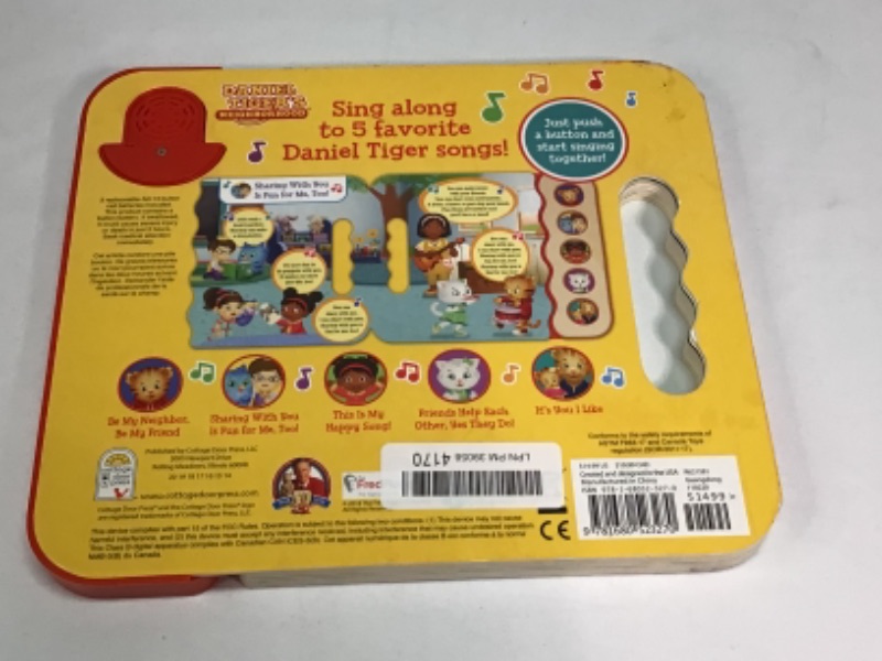 Photo 1 of Daniel Tiger's Friendly Songs: Daniel Tiger's Neighborhood (Early Bird Sound Books 5 Button)
