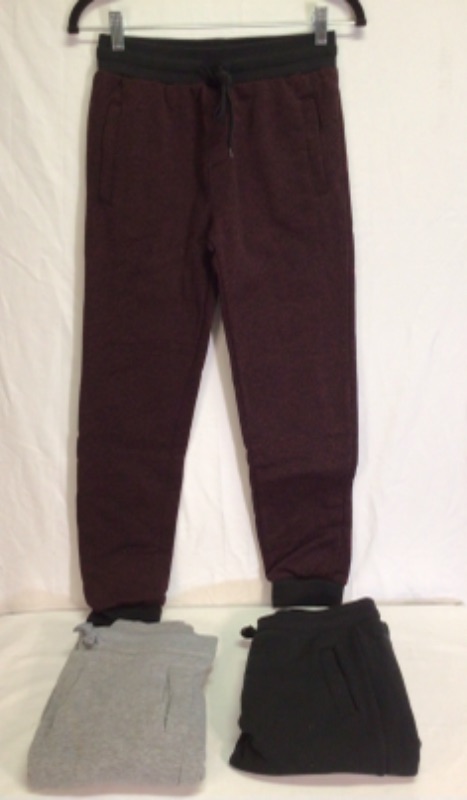 Photo 1 of 3 Pack- Kids Sweat Pants- Grey, Black, Red- Size Boys Large (14-16)