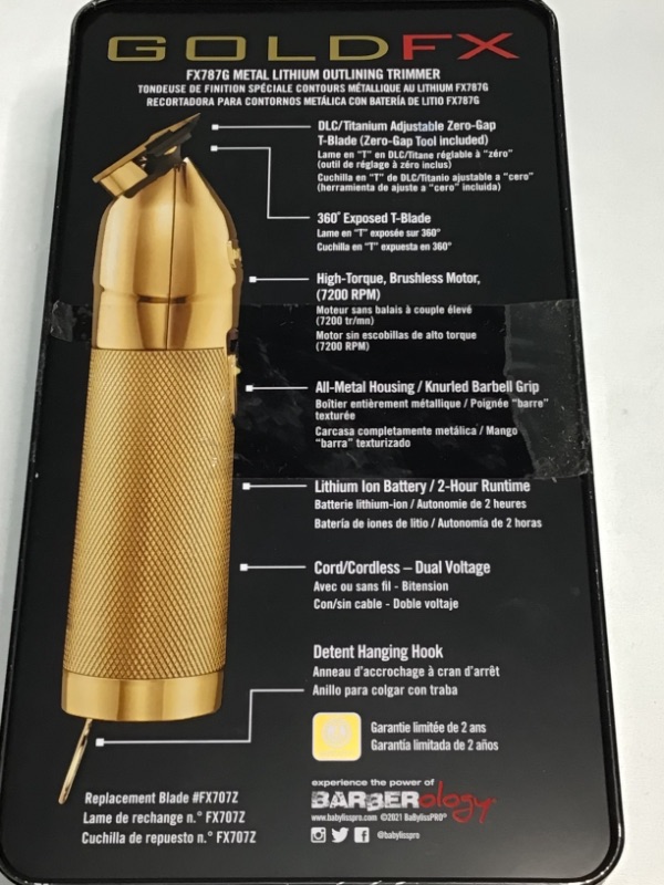 Photo 3 of BaBylissPRO Barberology GoldFX Series - Outlining Trimmer