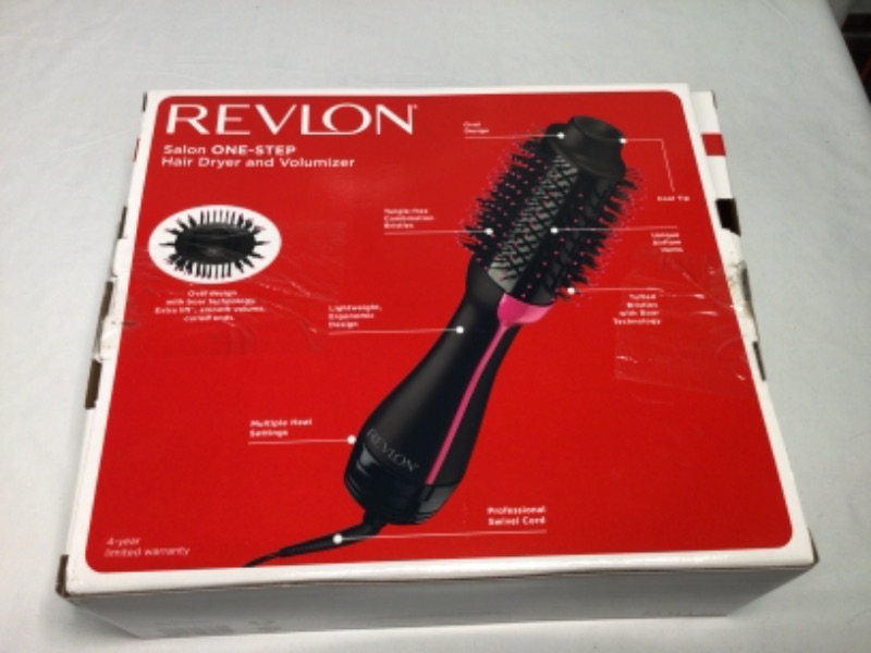 Photo 3 of REVLON One-Step Hair Dryer And Volumizer Hot Air Brush, Black,