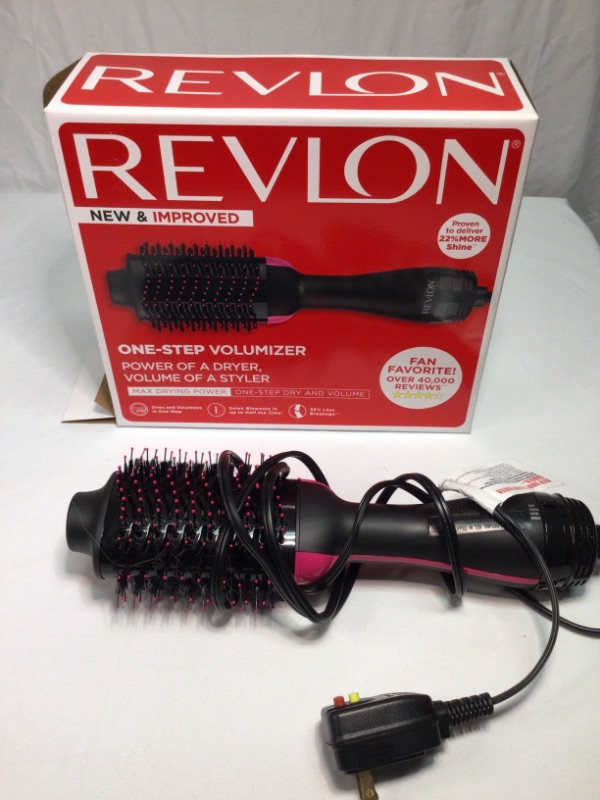 Photo 4 of REVLON One-Step Hair Dryer And Volumizer Hot Air Brush, Black,