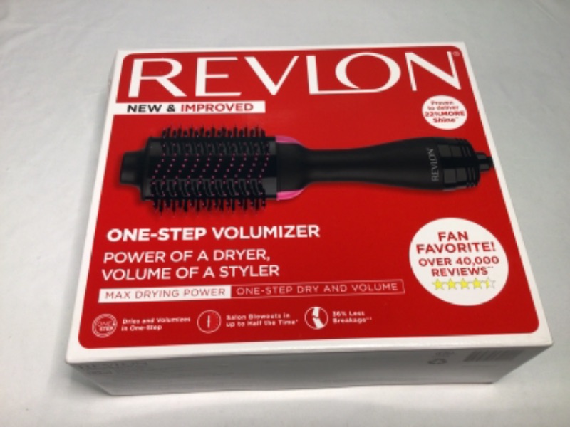 Photo 2 of REVLON One-Step Hair Dryer And Volumizer Hot Air Brush, Black,