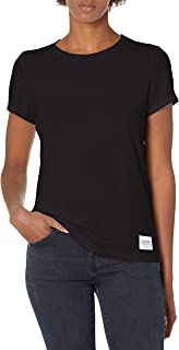 Photo 1 of Calvin Klein Women's Premium Performance Crew Neck Short Sleeve T-Shirt-Black- XL