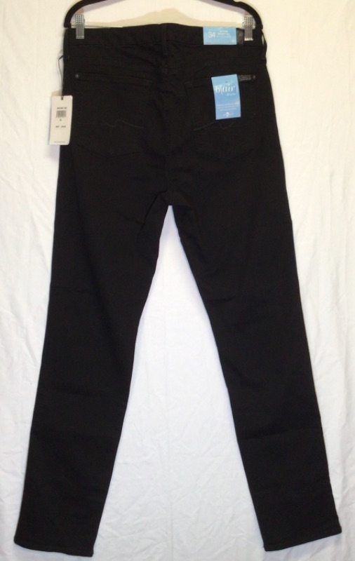 Photo 3 of 7 For All Mankind Women's Straight Leg Jean-Black- Size 34 Waist