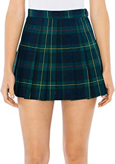 Photo 1 of American Apparel Women's Plaid Tennis Skirt- Green Plaid- Size Large