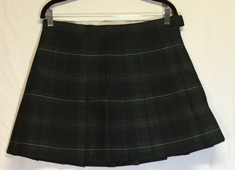 Photo 2 of American Apparel Women's Plaid Tennis Skirt- Green Plaid- Size Large