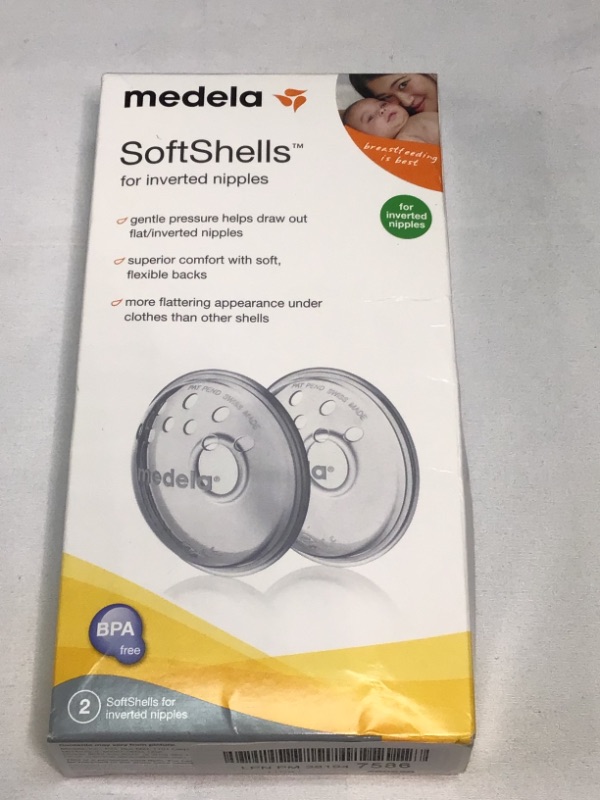 Photo 1 of Medela SoftShells Breast Shells for Flat or Inverted Nipples, Discreet Breast Shells for Your Unique Body, Flexible and Easy to Wear, Made Without BPA