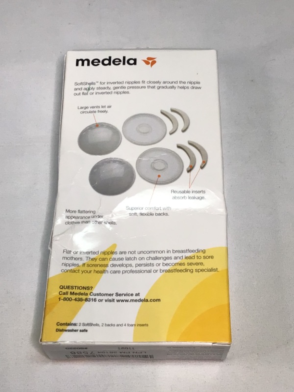 Photo 1 of Medela SoftShells Breast Shells for Flat or Inverted Nipples, Discreet Breast Shells for Your Unique Body, Flexible and Easy to Wear, Made Without BPA