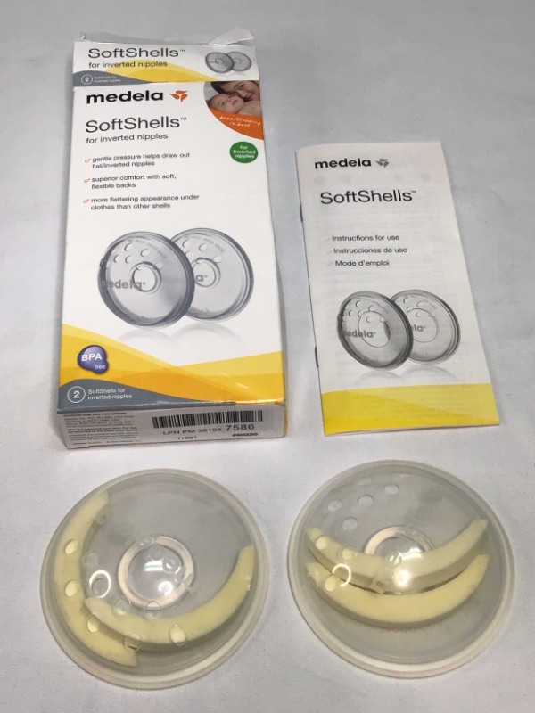 Photo 1 of Medela SoftShells Breast Shells for Flat or Inverted Nipples, Discreet Breast Shells for Your Unique Body, Flexible and Easy to Wear, Made Without BPA