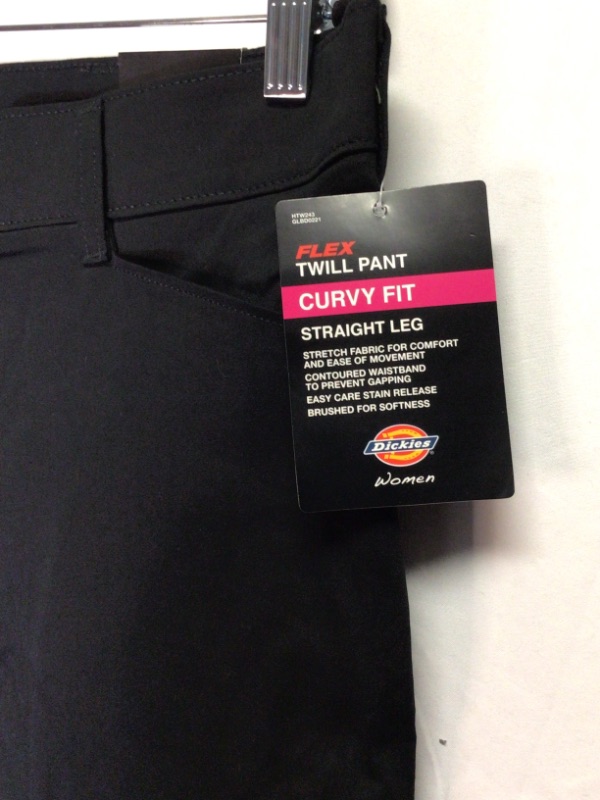 Photo 3 of Dickies Women's Work Pants Flex Twill Pants Curvy Fit Straight Leg- Black- Size 14 Regular