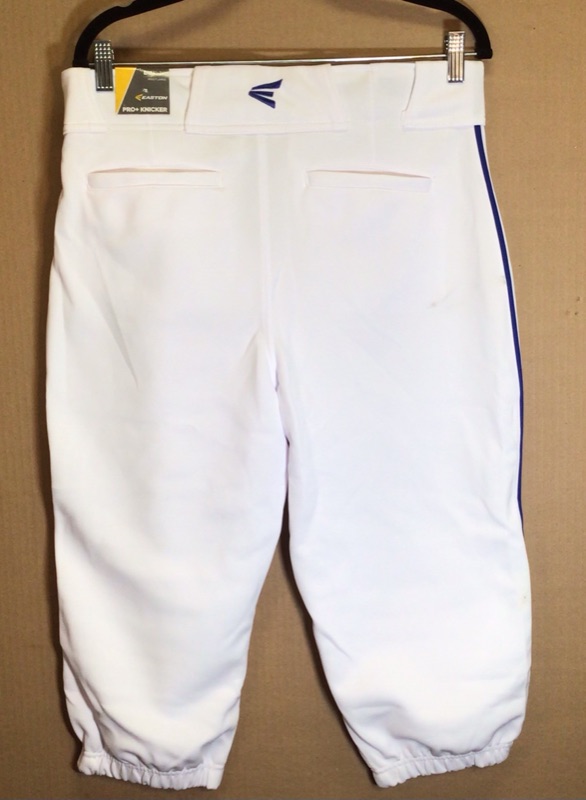 Photo 2 of Men's Baseball Pants by Easton-White with Blue Piping- Size Large  Length 33-34".