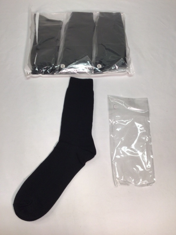 Photo 1 of 6 Pack- Black Dress Socks- Size XL- Size Men's 10-14