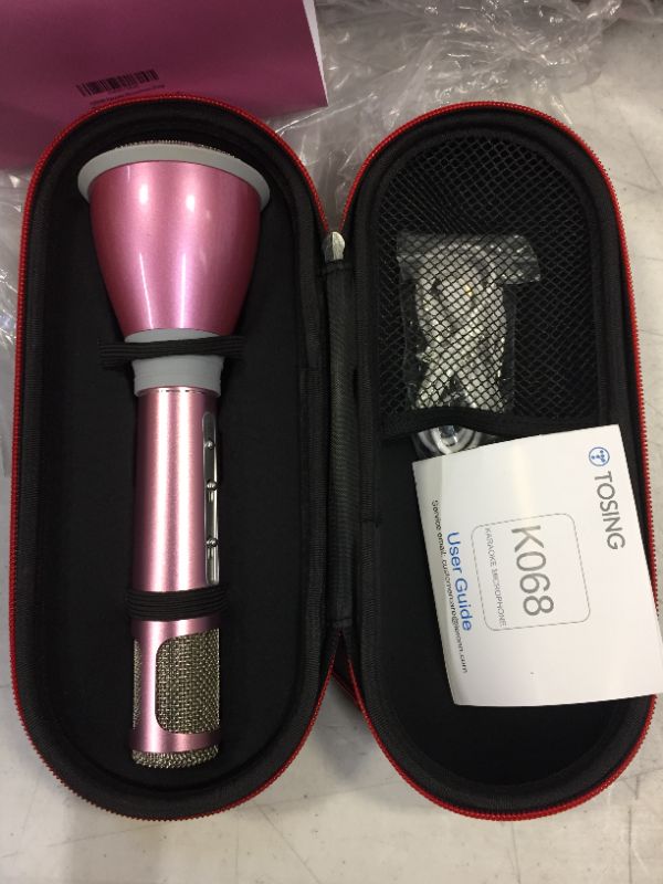 Photo 1 of Microphone for Kids, Wireless Bluetooth Karaoke Microphone Machine for Home, Party, Birthday Gifts and Toys for Kids Girls Age 5 6 7 8 9 (Pink)
