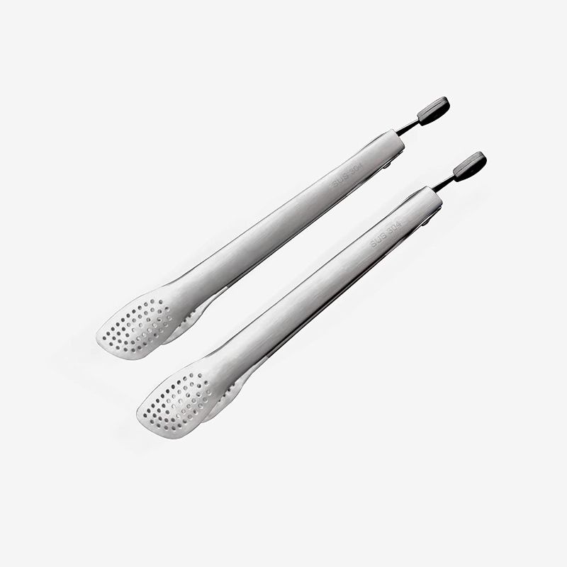 Photo 1 of ZEARE Barbecue Tongs 2pcs 12-Inch 304 Stainless Steel Steak Clip BBQ Tong Kitchen Tong Grilling Tong Metal Clip (12in)
