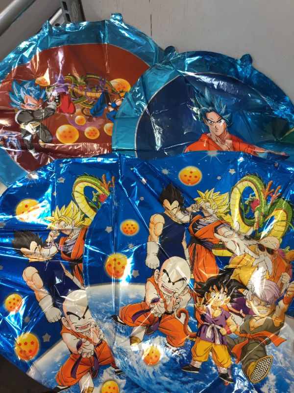 Photo 3 of 10 PC Pantide Dragon Ball Z Balloons, Birthday Celebration Foil Balloon Set, DBZ Super Saiyan Goku Gohan Character Party Decorations