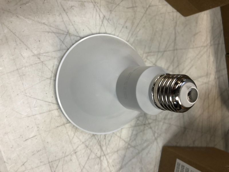 Photo 1 of AmazonCommercial 120 Watt Equivalent, 25000 Hours, Dimmable, 1370 Lumens, Energy Star and CEC (California) Compliant, High Intensity Spot PAR38 Short Neck LED Light Bulb - Pack of 1, Soft White
