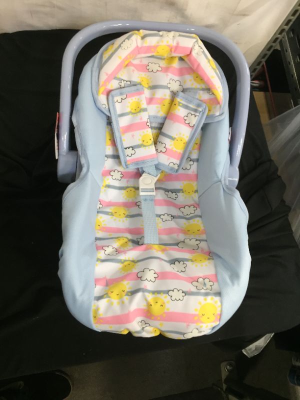 Photo 2 of ADORA Baby Doll Car Seat Carrier with Color Changing Sunny Days Print, Fits Dolls Up to 20 Inches
