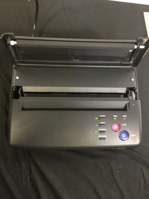 Photo 5 of Tattoo Stencil Printer Tattoer Tattoo Thermal Copier with 10 Free Transfer Paper Tattoo Stencil Printer for Tattooing Tattoo Transfer Printer Tattoo Stencil Machine(2021 Upgrated) (Black)
