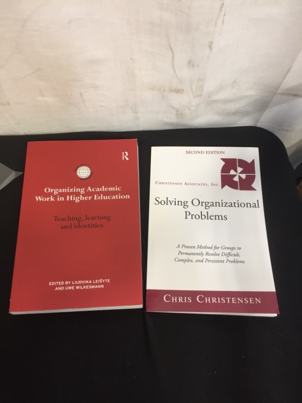 Photo 3 of 2PC LOT
Solving Organizational Problems: A Proven Method for Groups to Permanently Resolve Difficult, Complex, and Persistent Problems Paperback – October 11, 2018

Organizing Academic Work in Higher Education: Teaching, learning and identities (Internati