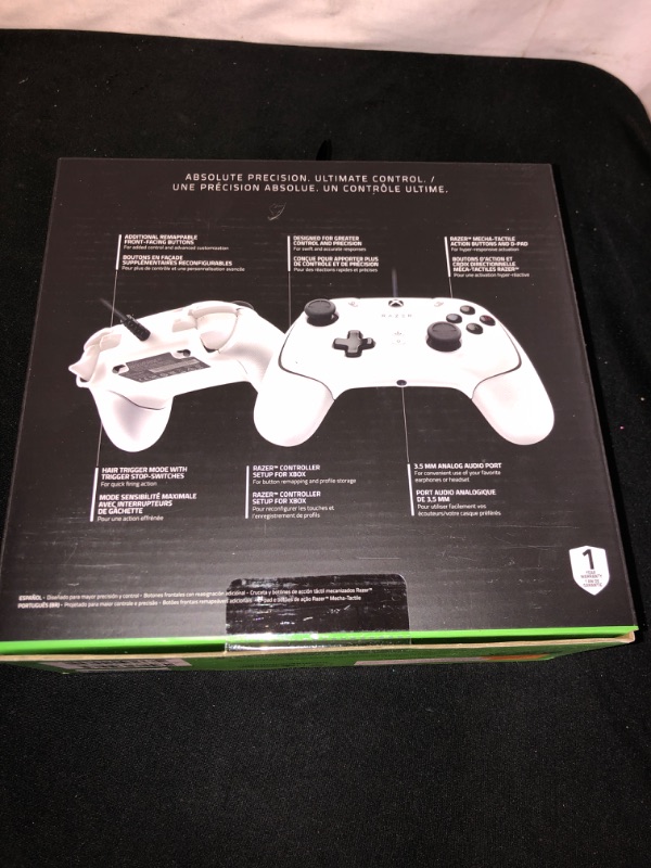 Photo 2 of Razer Wolverine V2 Wired Gaming Controller for Xbox Series X|S, Xbox One, PC: Remappable Front-Facing Buttons - Mecha-Tactile Action Buttons and D-Pad - Trigger Stop-Switches - White
