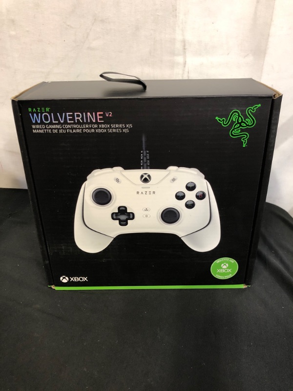 Photo 2 of Razer Wolverine V2 Wired Gaming Controller for Xbox Series X|S, Xbox One, PC: Remappable Front-Facing Buttons - Mecha-Tactile Action Buttons and D-Pad - Trigger Stop-Switches - White
