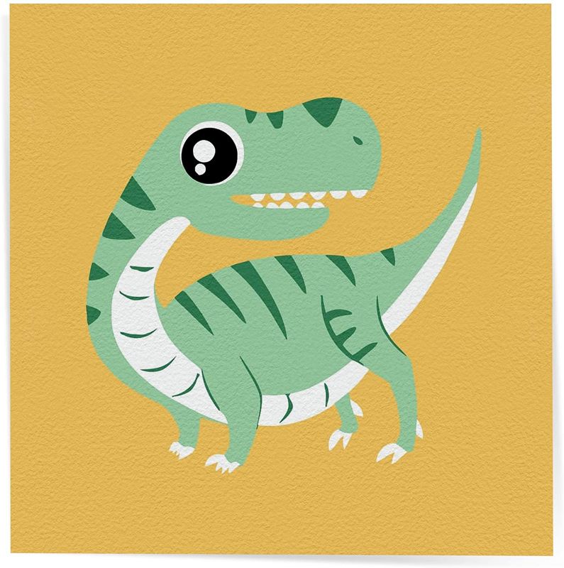 Photo 1 of Arte Vita DIY Acrylic Painting, Paint by Number Kits for Kids Beginner - Green Dinosaur 8" x 8"
2 COUNT 