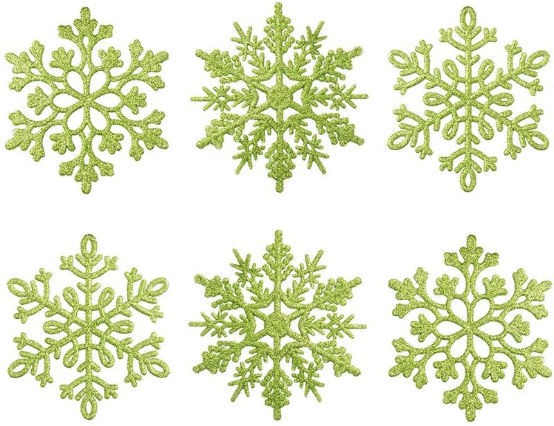 Photo 1 of XmasExp 120mm/4.7inch Large Glitter Snowflake Ornaments Set Christmas Tree Hanging Plastic Decoration for Xmas Party Wedding Anniversary Window Door Home Accessories (30pcs,Lime)
2 COUNT 
