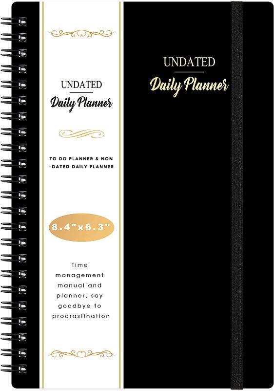 Photo 1 of Daily Planner Undated - Appointment Book, Hourly Planner with to-Do List, Work Planner Productivity & Goal Journal, Schedule Planner, Pocket, Tear Off Calendar Pages, 6.3" x 8.4"
3 COUNT