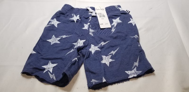 Photo 2 of Boys' Galaxy Star Print Knit Shorts - Little Kid In Raven Blue, size 4-5