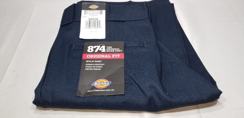 Photo 2 of Dickies Men's Original 874 Work Pants - Dark Navy 30x30, Dark Blue